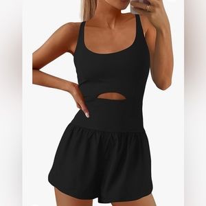 Black athletic romper